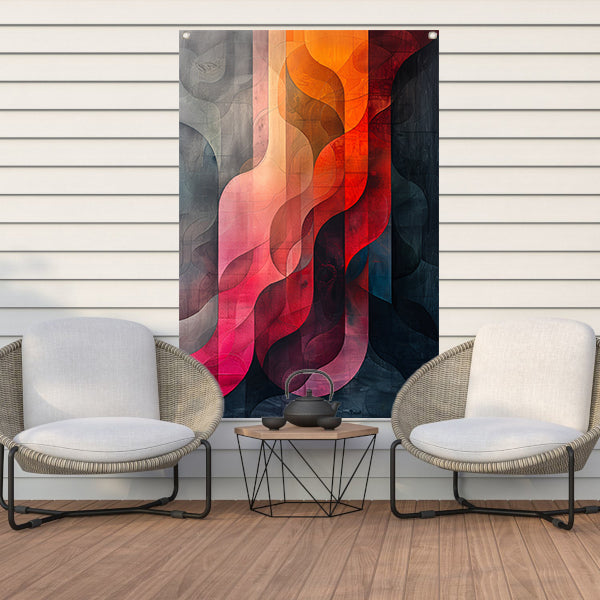 Abstract Kleurrijk Geometrische Vormen tuinposter