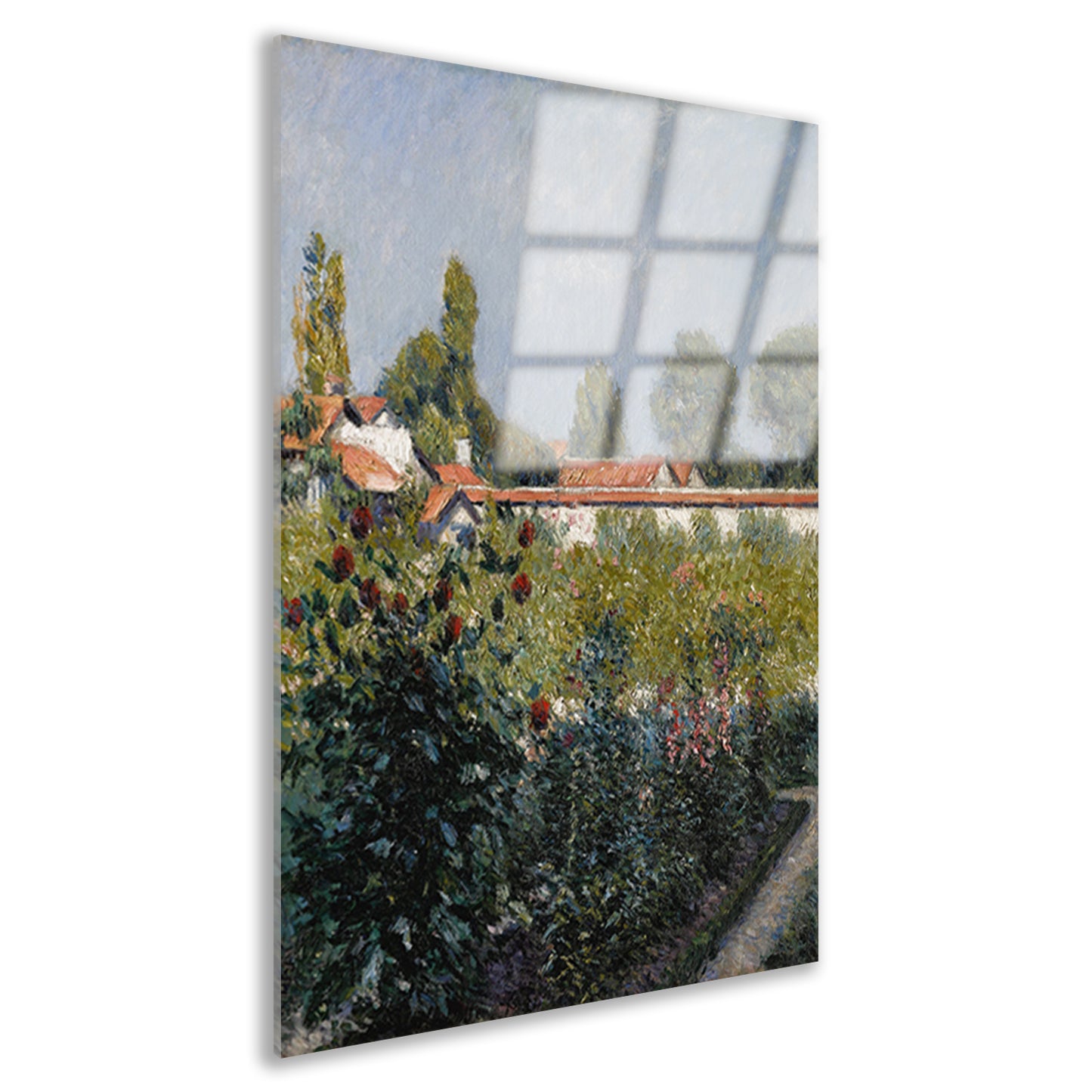 Fruit De Petit Gennevilliers Garden, de roze daken - Gustave Caillebotte Acrylglas