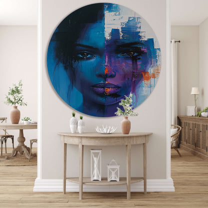Verborgen Emoties in Abstract Stijl aluminium muurcirkel