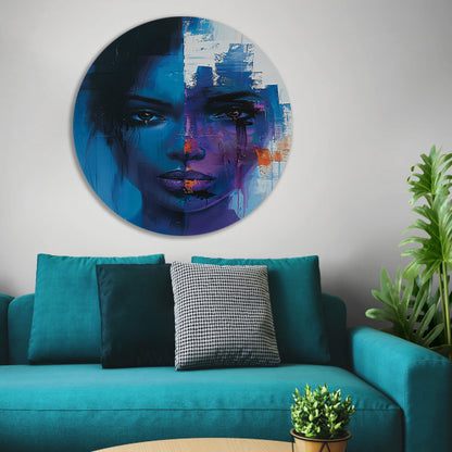 Verborgen Emoties in Abstract Stijl aluminium muurcirkel