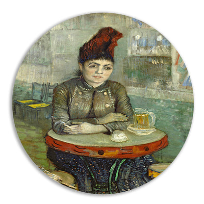 In het café Agostina Segatori in Le tambourin - Vincent van Gogh aluminium muurcirkel