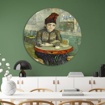 In het café Agostina Segatori in Le tambourin - Vincent van Gogh aluminium muurcirkel