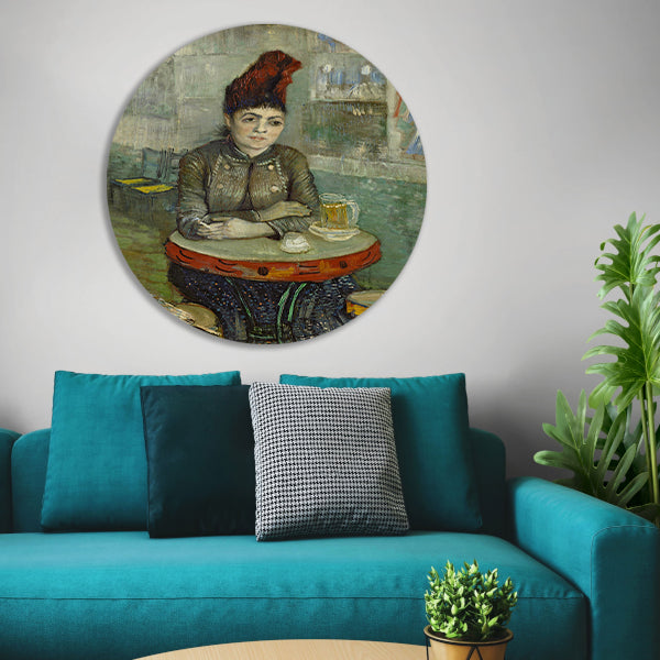 In het café Agostina Segatori in Le tambourin - Vincent van Gogh aluminium muurcirkel
