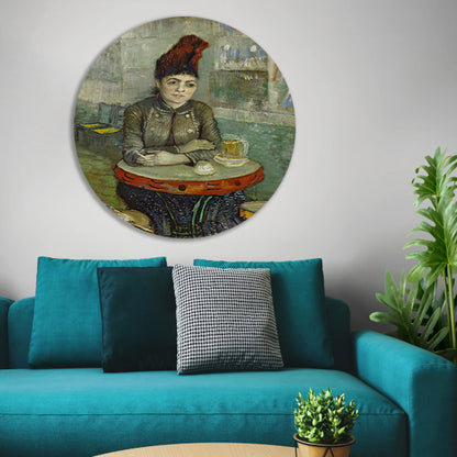 In het café Agostina Segatori in Le tambourin - Vincent van Gogh aluminium muurcirkel