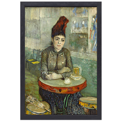 In het café Agostina Segatori in Le tambourin - Vincent van Gogh canvas met baklijst