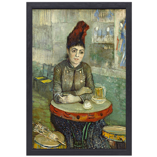 In het café Agostina Segatori in Le tambourin - Vincent van Gogh canvas met baklijst