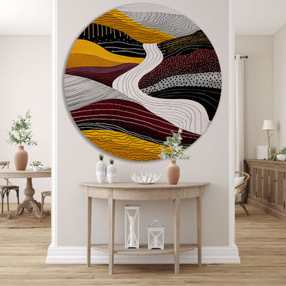 Abstracte digitale kunst van waterval forex muurcirkel