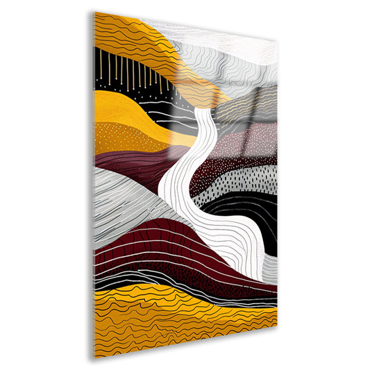 Abstracte digitale kunst van waterval acrylglas