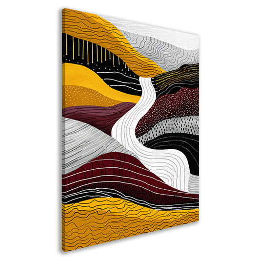 Abstracte digitale kunst van waterval canvas