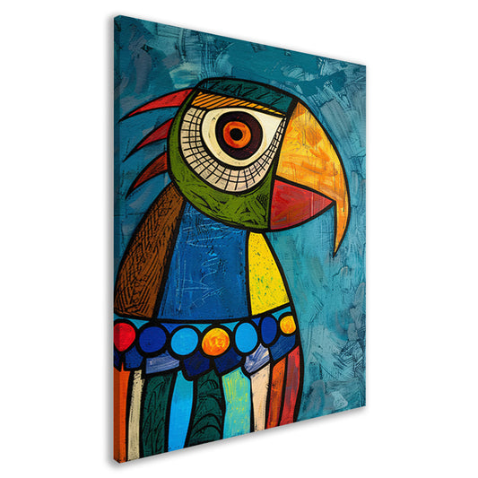 Kleurrijke Popart Papegaai Schilderij canvas