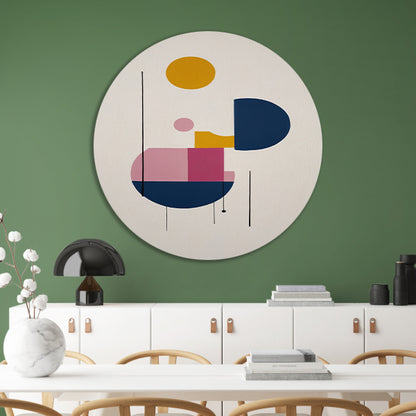 Abstracte geometrie met primaire kleuren forex muurcirkel
