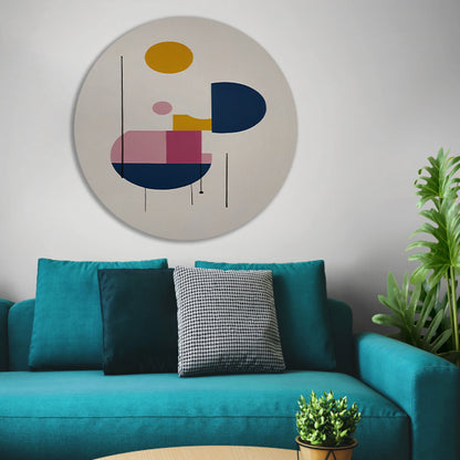 Abstracte geometrie met primaire kleuren forex muurcirkel