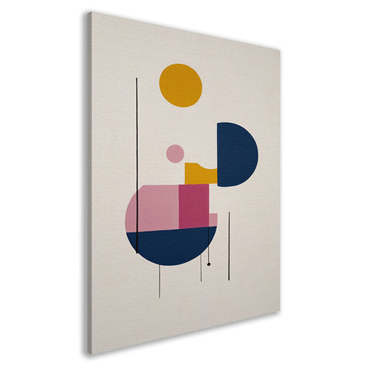 Abstracte geometrie met primaire kleuren canvas