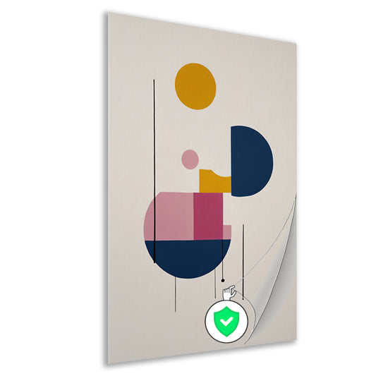 Abstracte geometrie met primaire kleuren poster