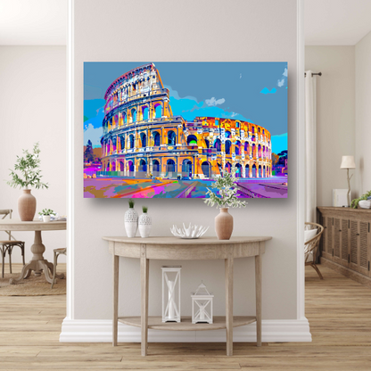 Abstracte Lijnen Compositie canvas met baklijst