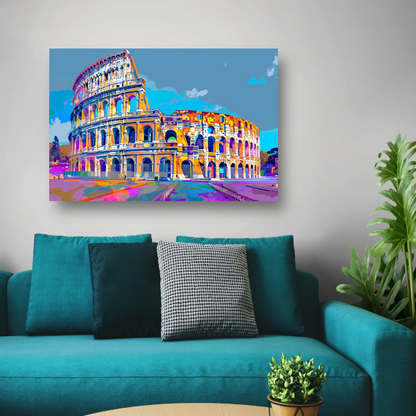 Abstracte Lijnen Compositie canvas met baklijst
