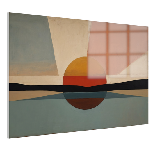 Zonsondergang bauhaus stijl acrylglas
