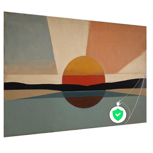 Zonsondergang bauhaus stijl poster