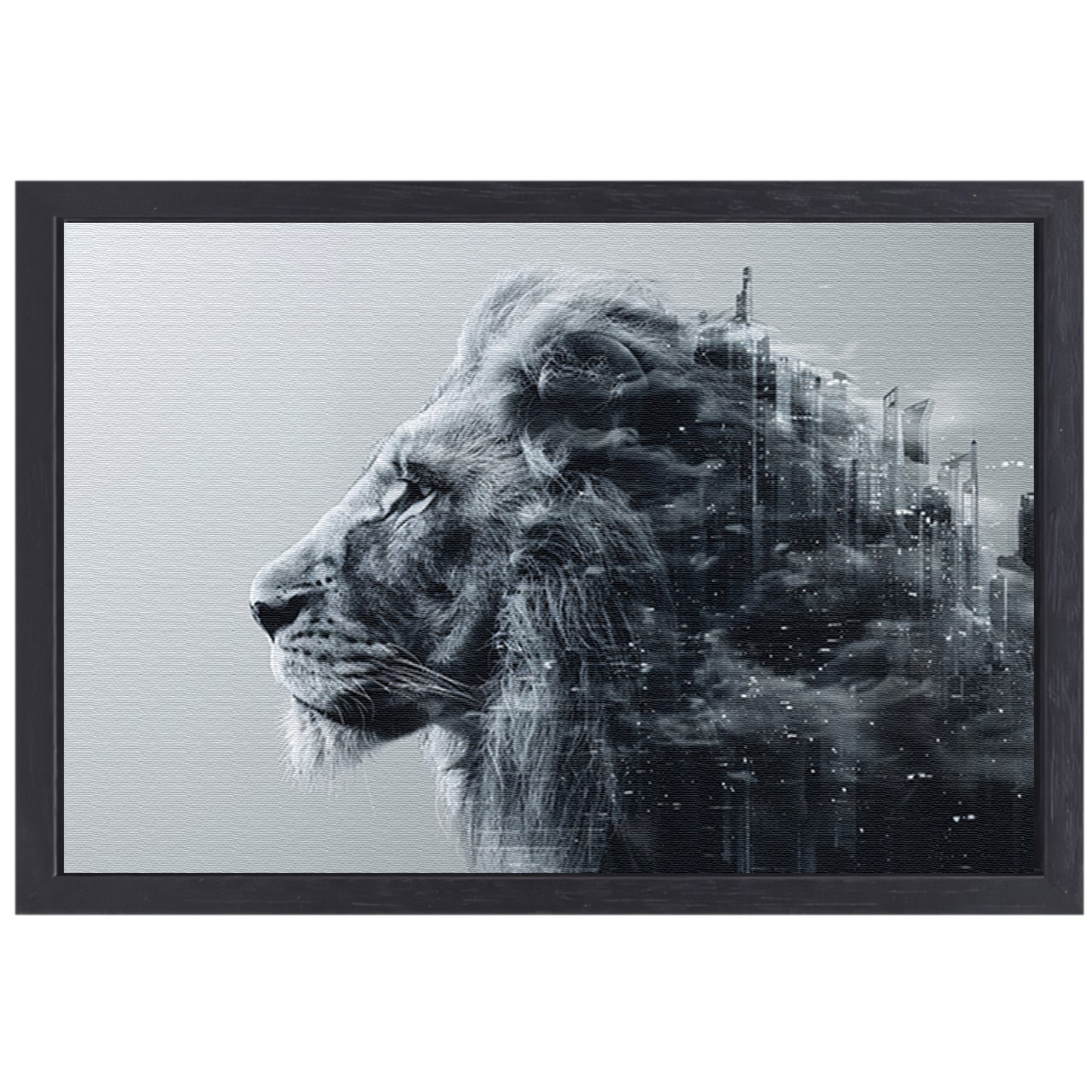 Minimalistisch Lijnen Compositie canvas met baklijst