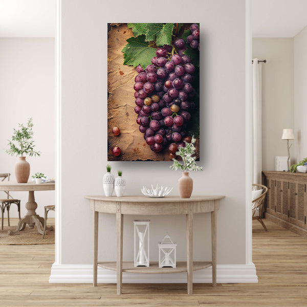 Klassiek stilleven van druiven door Rembrandt canvas met baklijst