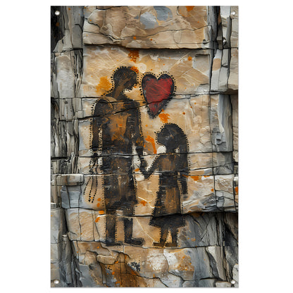 Familie Verbonden door Liefde tuinposter