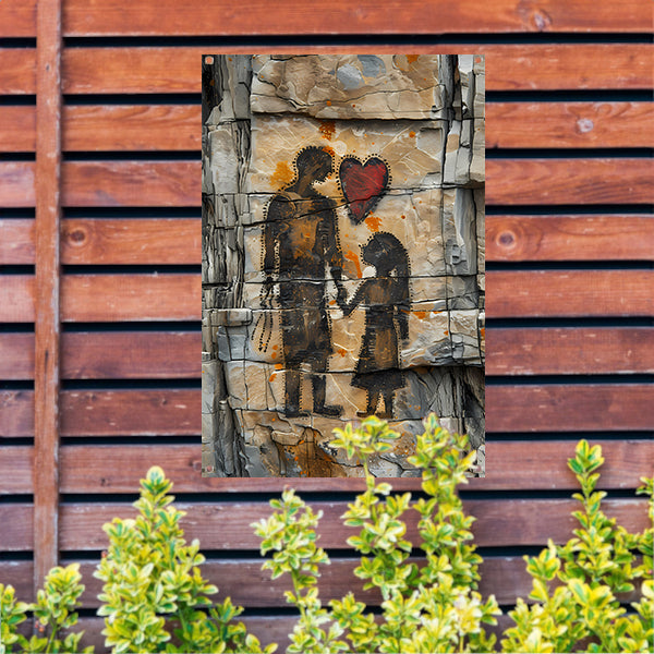 Familie Verbonden door Liefde tuinposter