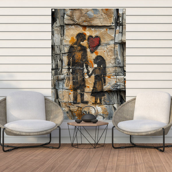 Familie Verbonden door Liefde tuinposter