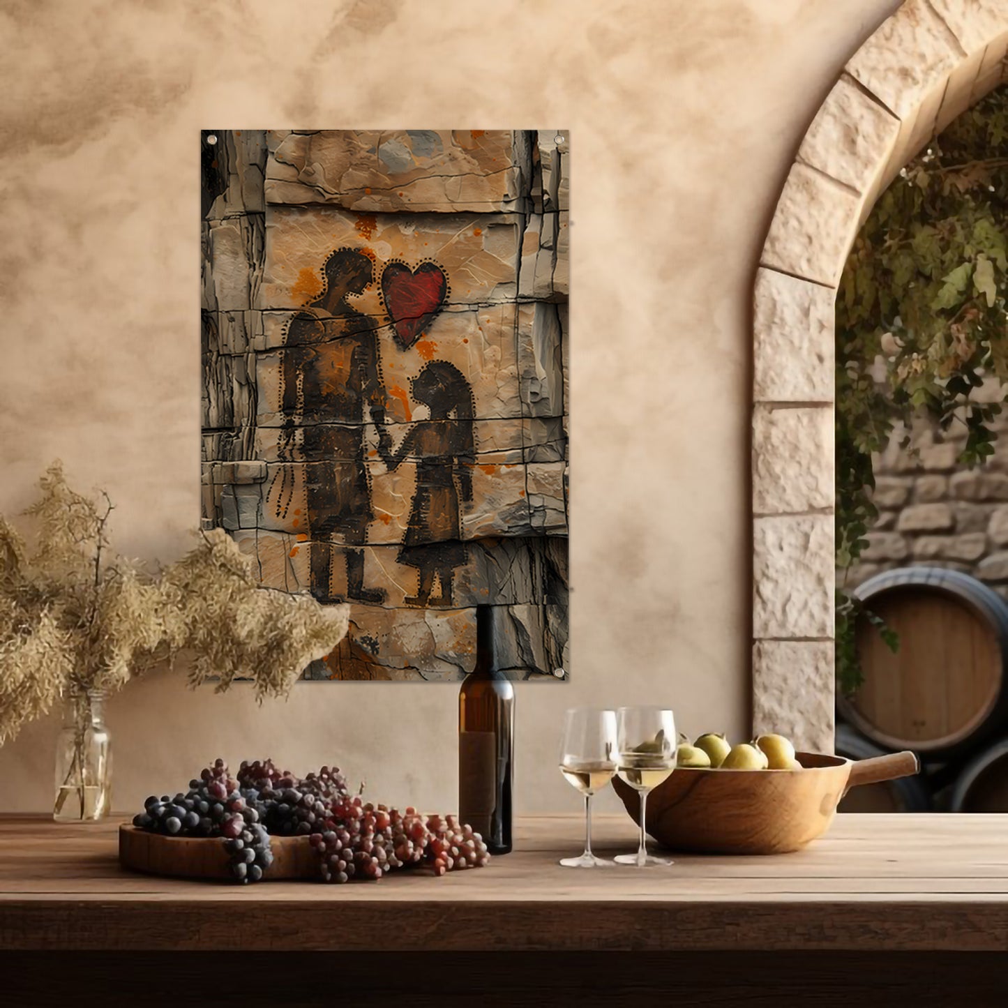 Familie Verbonden door Liefde tuinposter