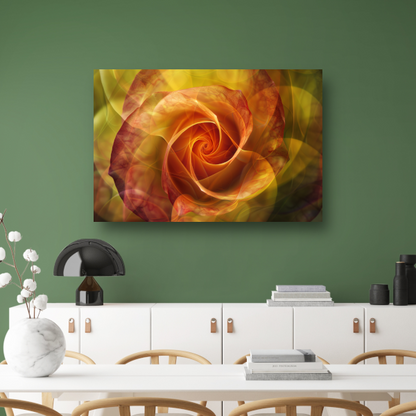 Draaiende Bloem in Vurige Kleurenpracht acrylglas