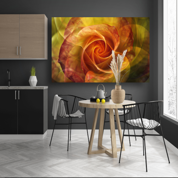 Draaiende Bloem in Vurige Kleurenpracht acrylglas