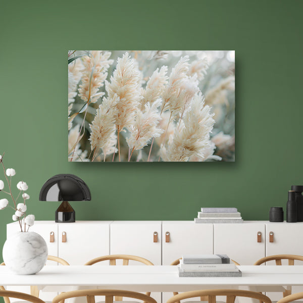 Zachte pluimen in een serene omgeving poster