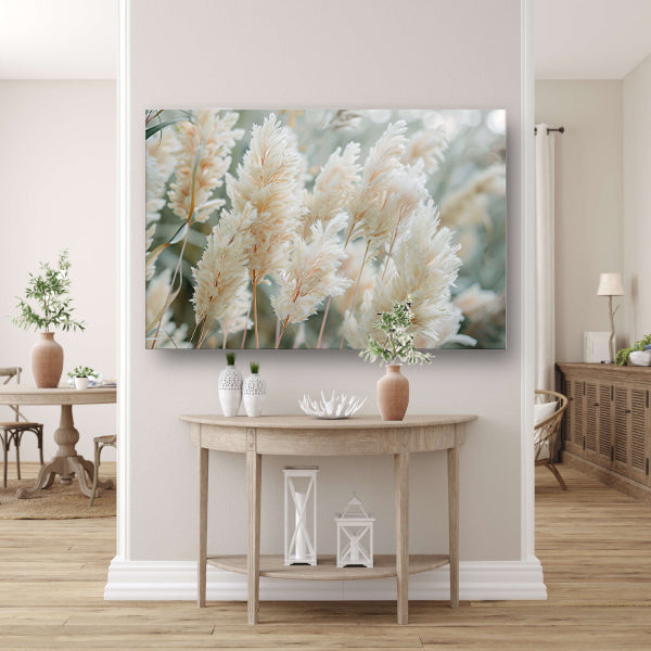 Zachte pluimen in een serene omgeving poster