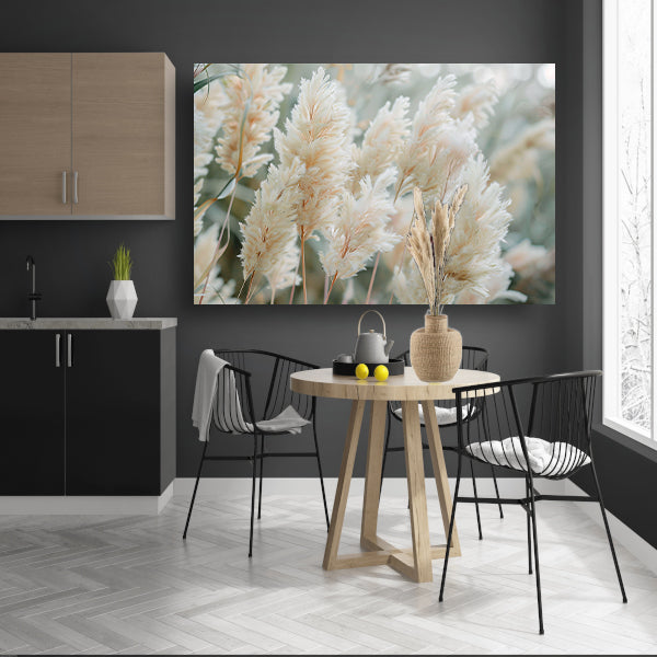 Zachte pluimen in een serene omgeving poster