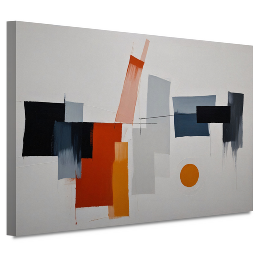 Abstracte vormen en kleuren in balans canvas