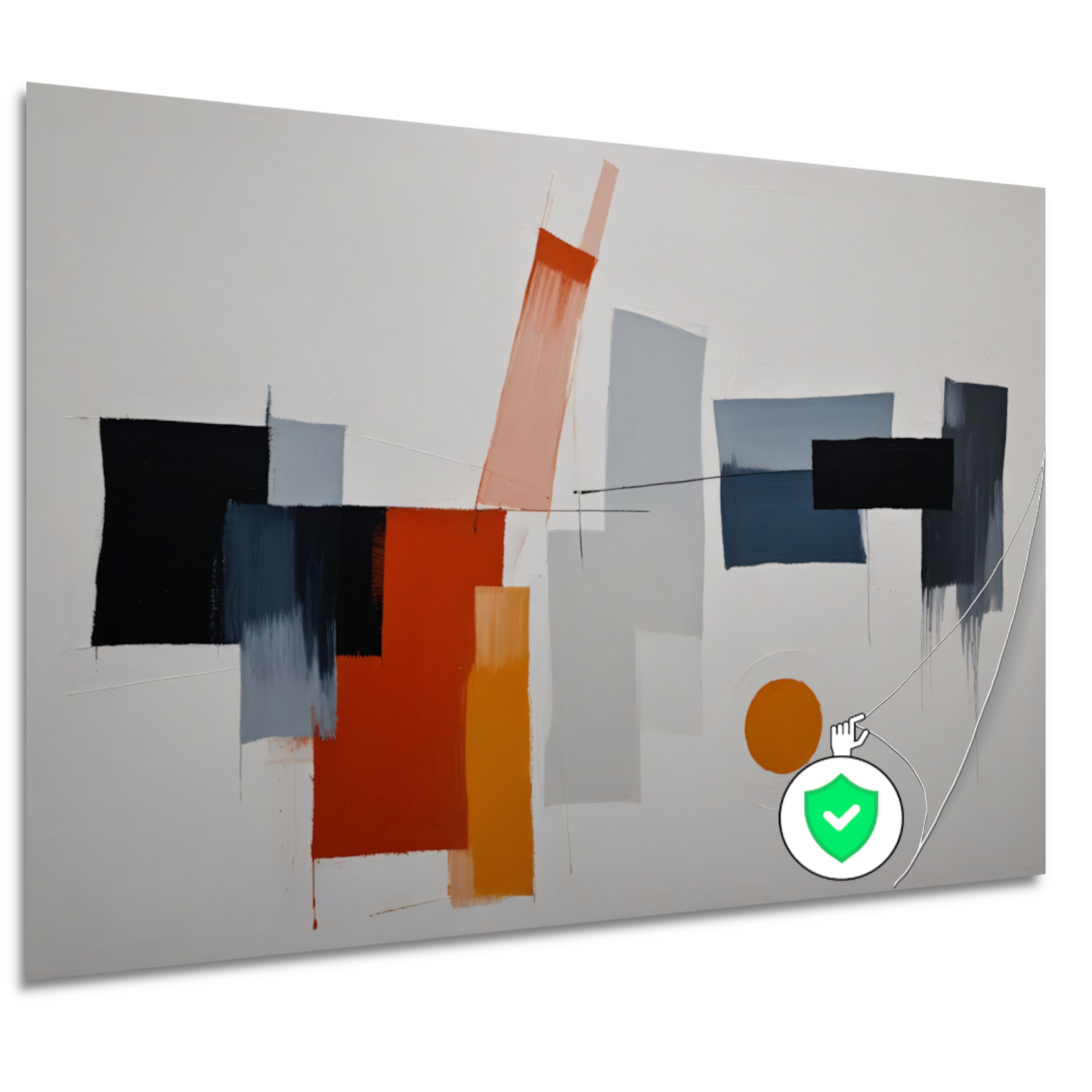 Abstracte vormen en kleuren in balans poster