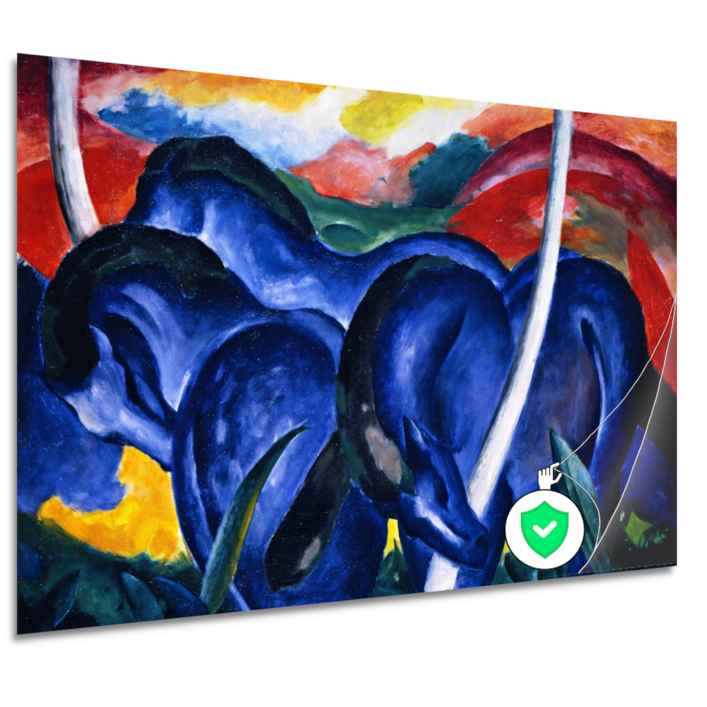 Grote Blauwe Paarden - Franz Marc poster