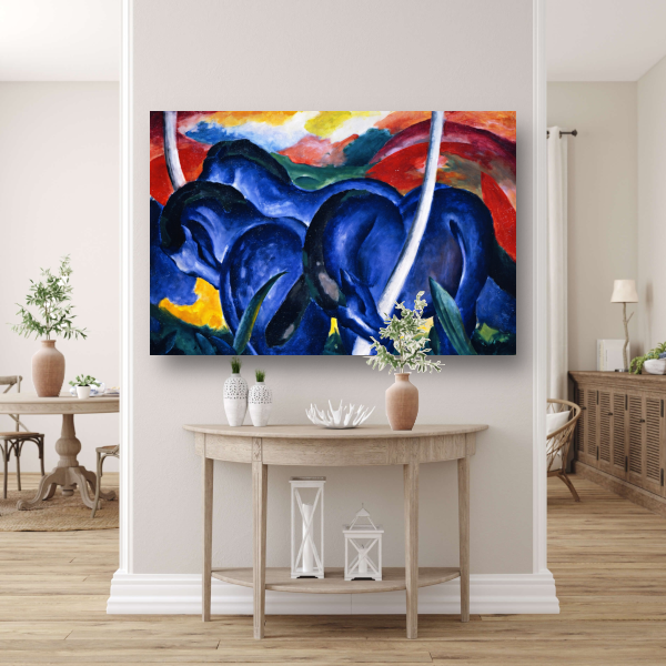 Grote Blauwe Paarden - Franz Marc poster