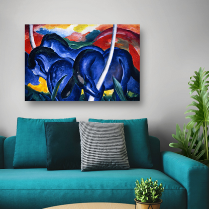 Grote Blauwe Paarden - Franz Marc poster