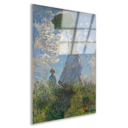 Vrouw met een parasol - Claude Monet Acrylglas