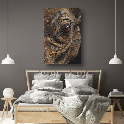 Realistisch schilderij van een dierenoog canvas