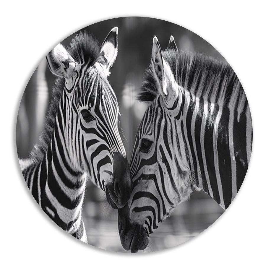 Intiem moment tussen twee zebras forex muurcirkel