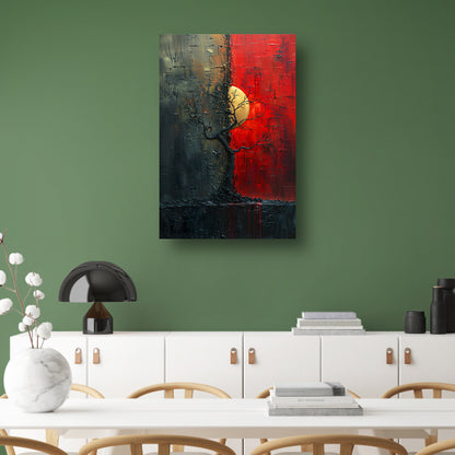Abstract Boom tussen Dag en Nacht canvas