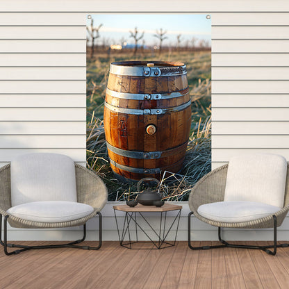 Futuristisch Vat in een Groene Weide tuinposter