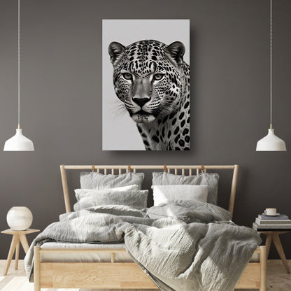 Luipaards Gelaat in Schaduw en Licht poster