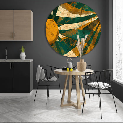 Abstracte Zonnestralen op Aarde Tinten forex muurcirkel