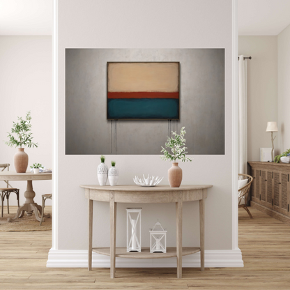 Abstracte Horizonten met Druppelend Effect canvas