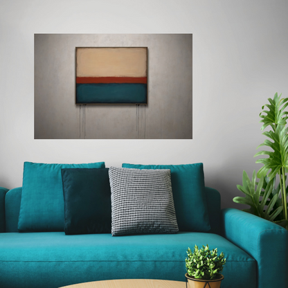 Abstracte Horizonten met Druppelend Effect canvas