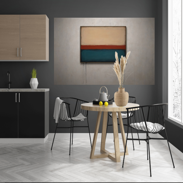 Abstracte Horizonten met Druppelend Effect poster