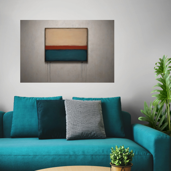 Abstracte Horizonten met Druppelend Effect poster