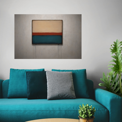Abstracte Horizonten met Druppelend Effect poster